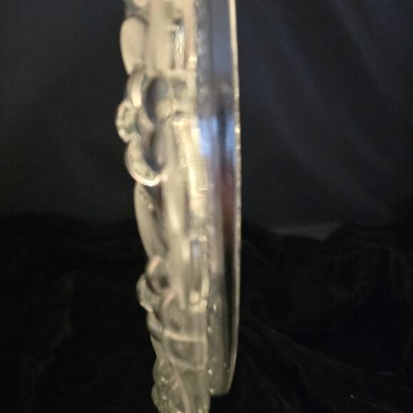 Vintage Walther Glass Mikasa Crystal Carmen Satiniert Torte Plate Platter 13.5" - Picture 3 of 5